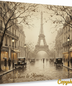 Top 5 Tranh Vintage Phố Cổ Đẹp 3 tranh-treo-tuong-quan-cafe-retro