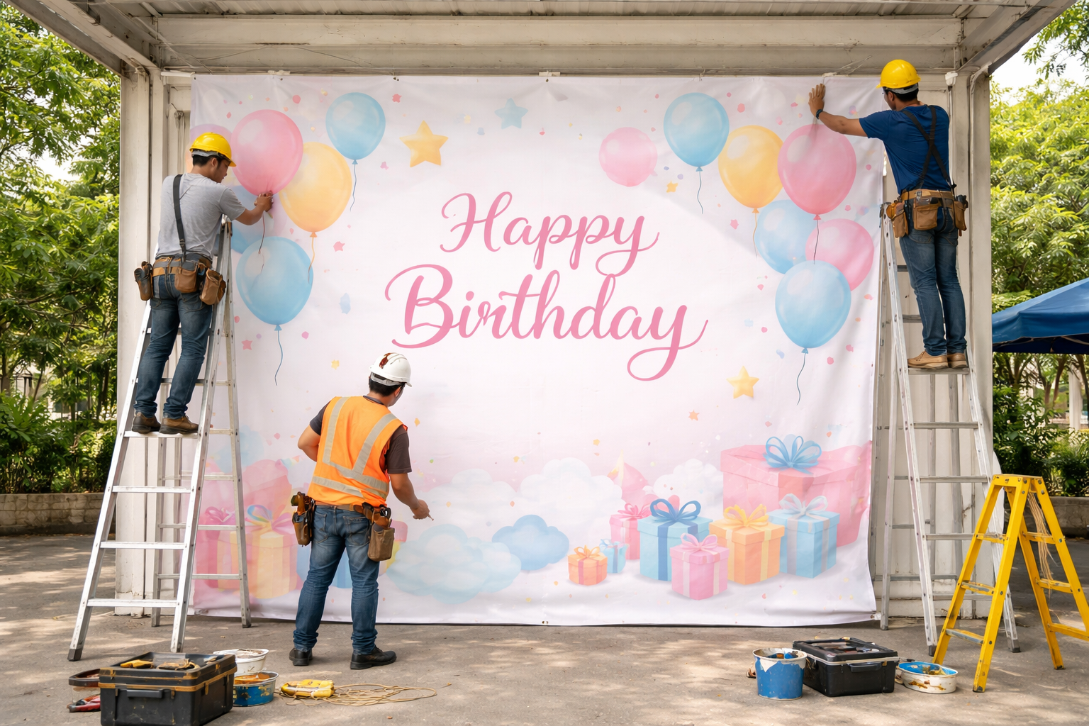 Mẫu Backdrop Sinh Nhật