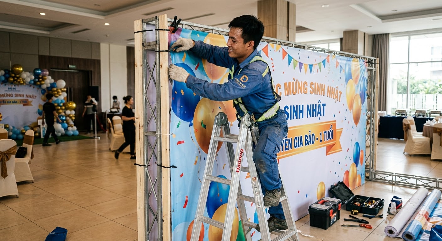 Mẫu Backdrop Sinh Nhật