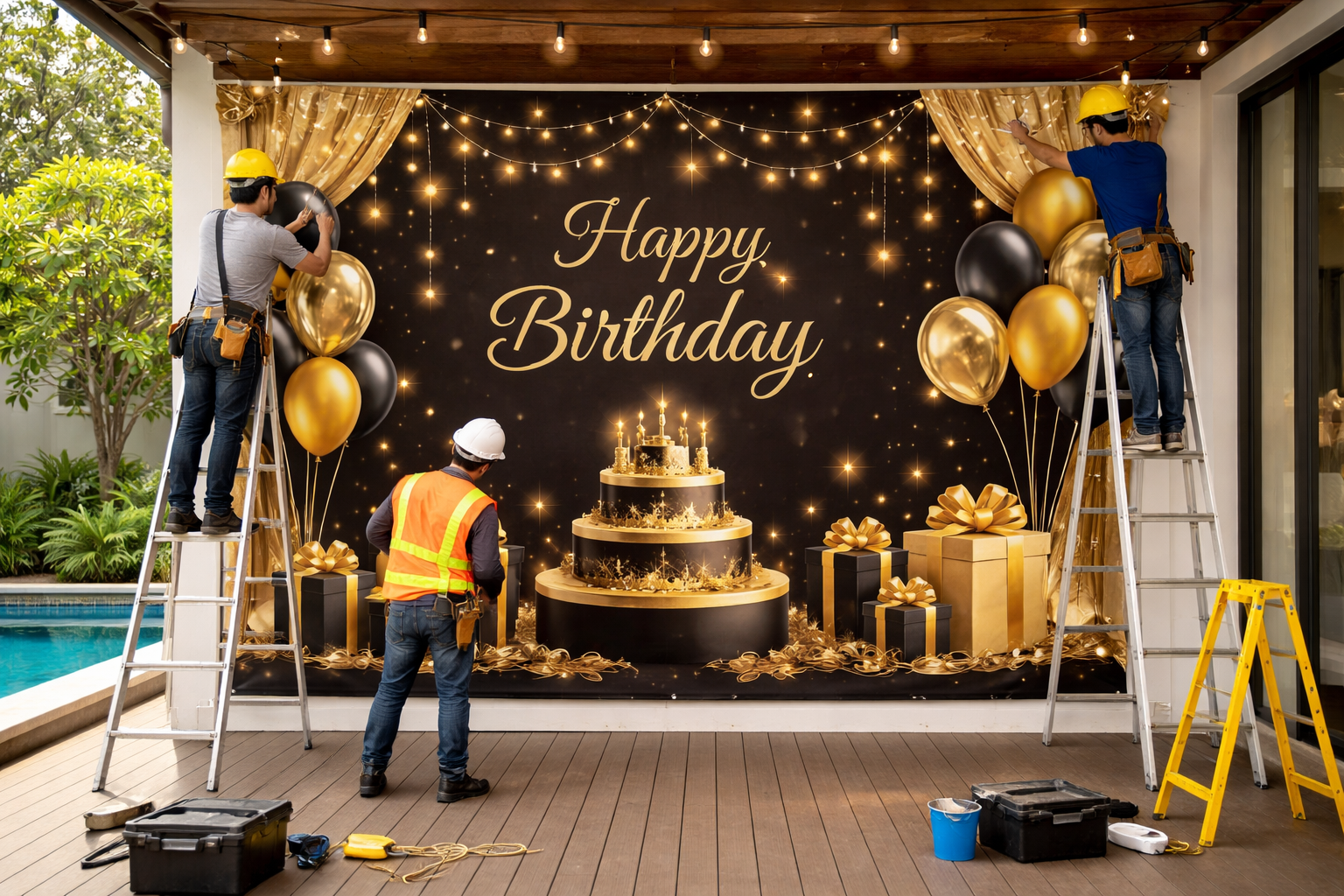 Mẫu Backdrop Sinh Nhật