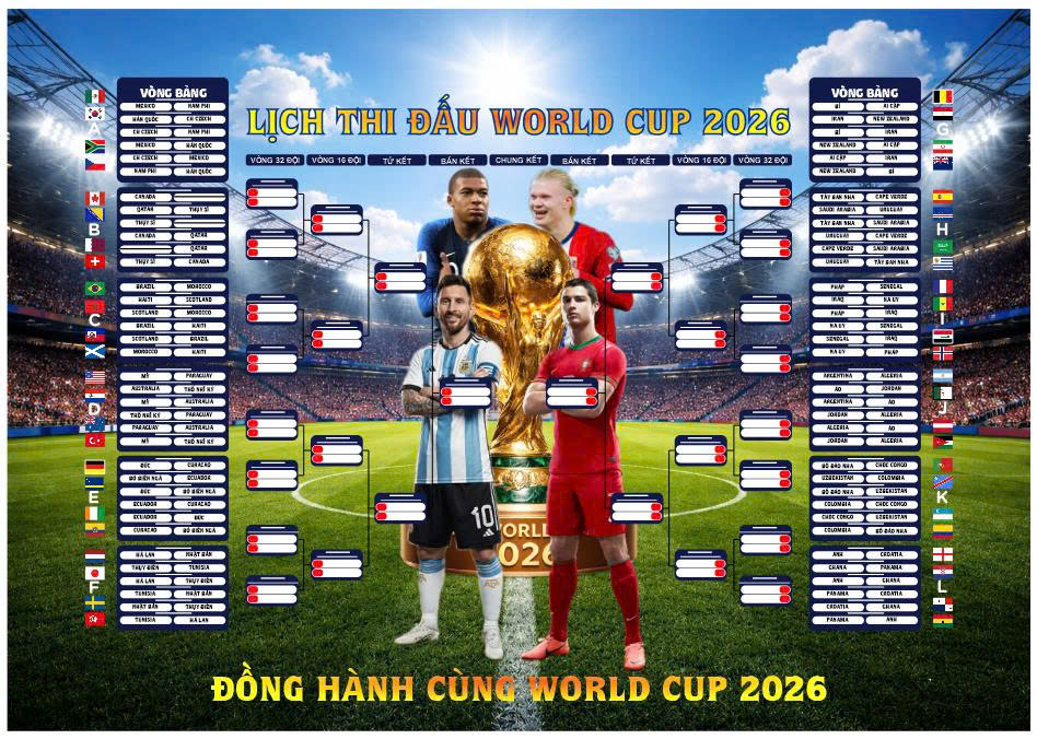 mẫu lịch thi đấu world cup 2026
