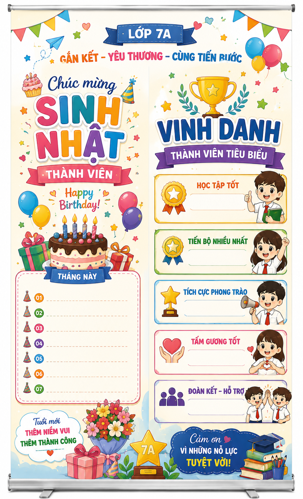 Standee Lớp Học 6 Standee Lớp Học
