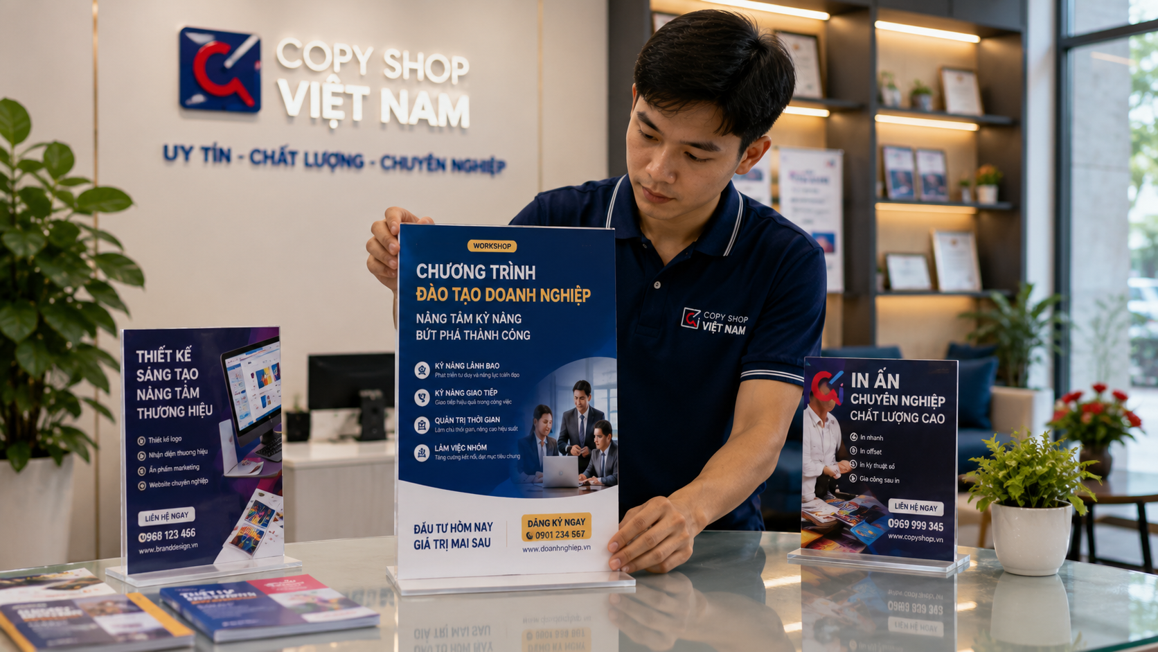 In Standee Để Bàn